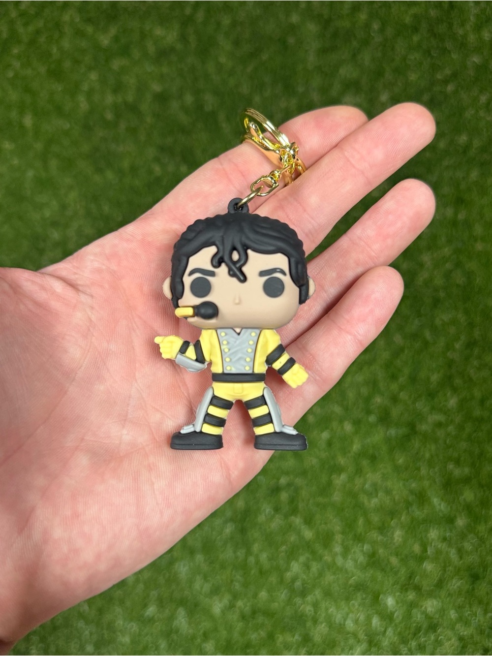 Yellow Michael Jackson Keychain - Kids Accessories